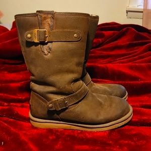 UGGS tall leather boots, sz 10